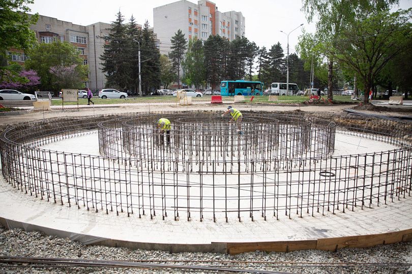 В Ставрополе началось строительство фонтана на улице Ленина